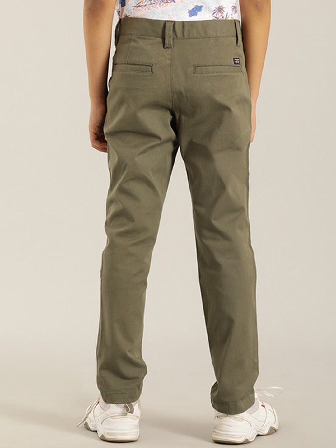Boys Smart Mid-Rise Pure Cotton Regualr Trousers