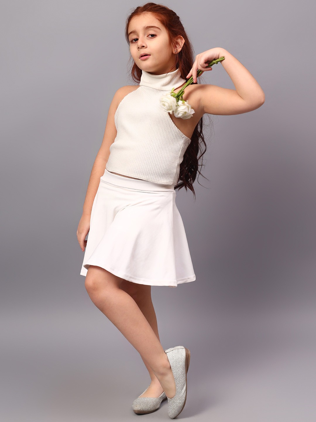 Girls Knitted A-Line Skorts