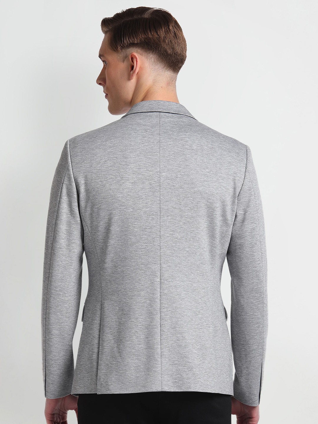 Men Slim-Fit Notched Lapel Long Sleeves Single Breasted Blazer