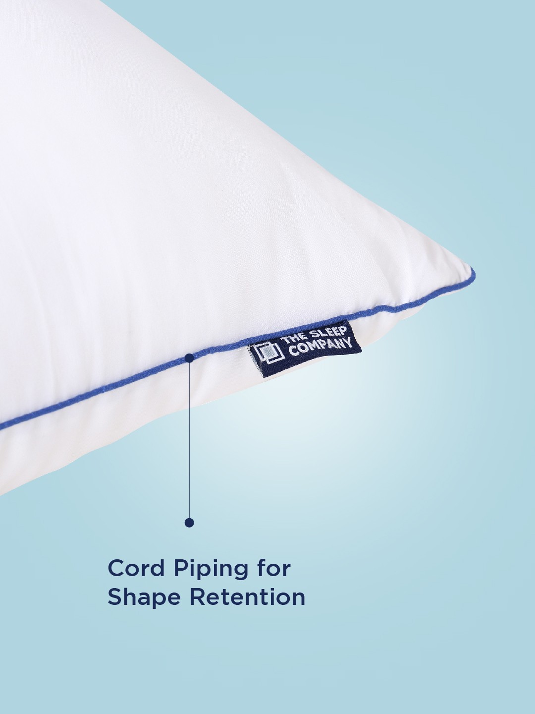 White 2 Pcs Fibre Filled Cotton Breathable Sleep Pillow