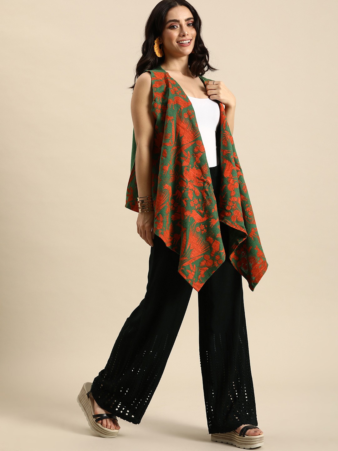 Women Embroidered Schiffli Palazzos