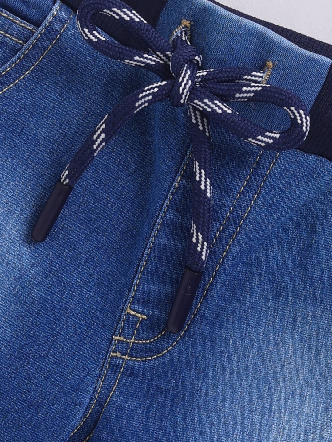 Boys Pure Cotton Embroidered Detail Denim Shorts
