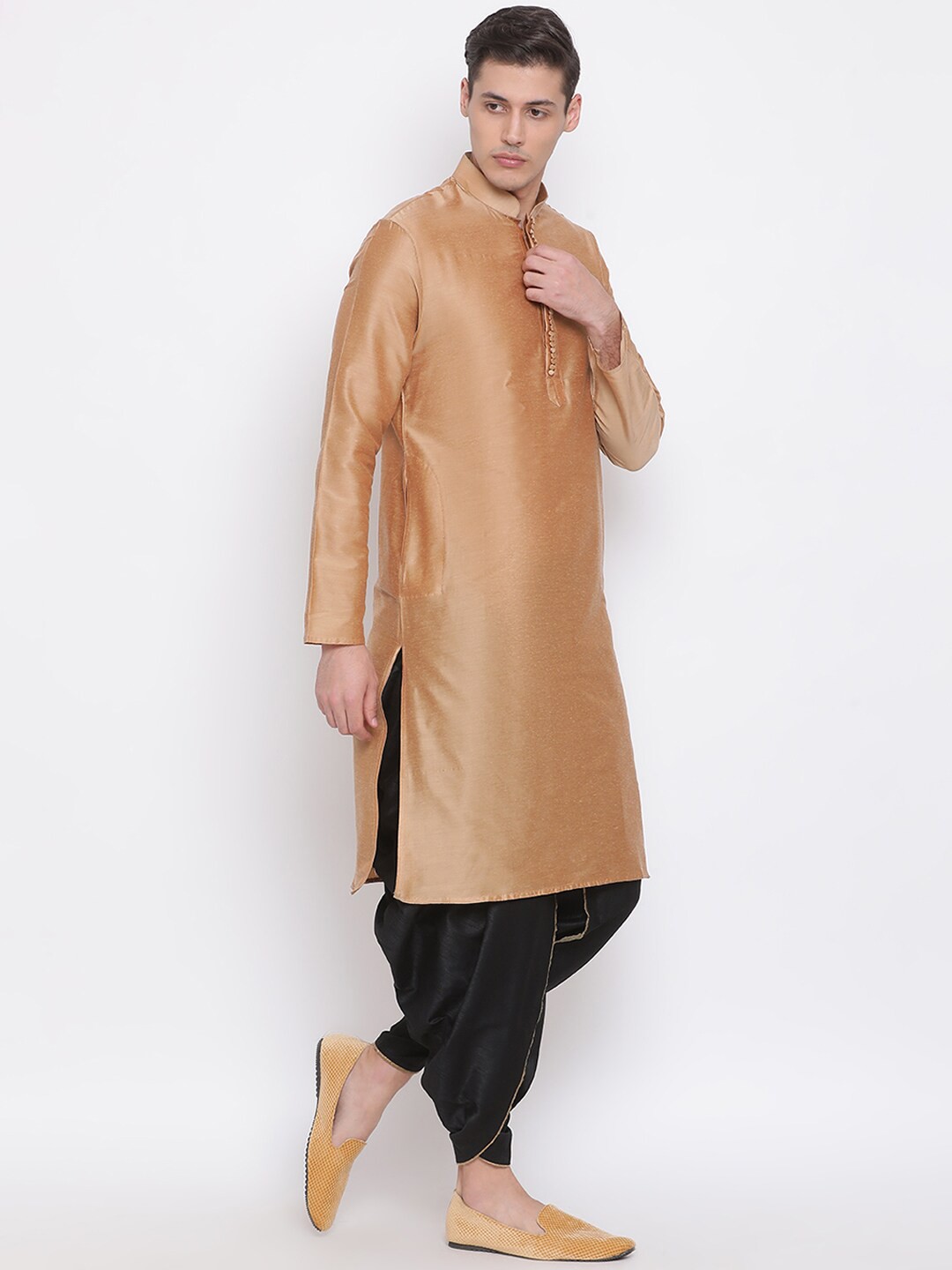 Men Black Solid Dhoti Pants