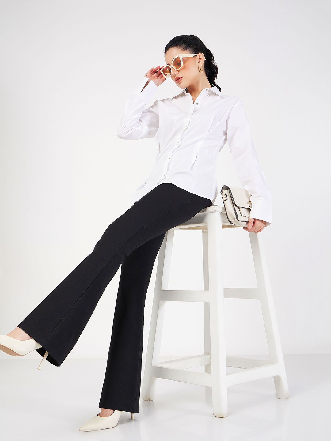 Women Slim Fit Bootcut Trousers