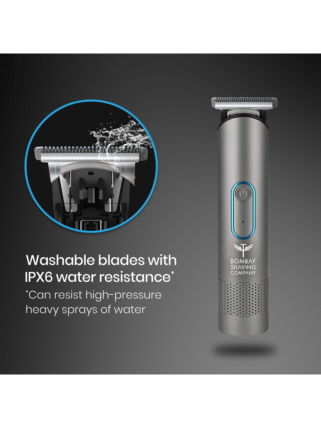 Men Grey & Blue All-in-One Beard Trimmer