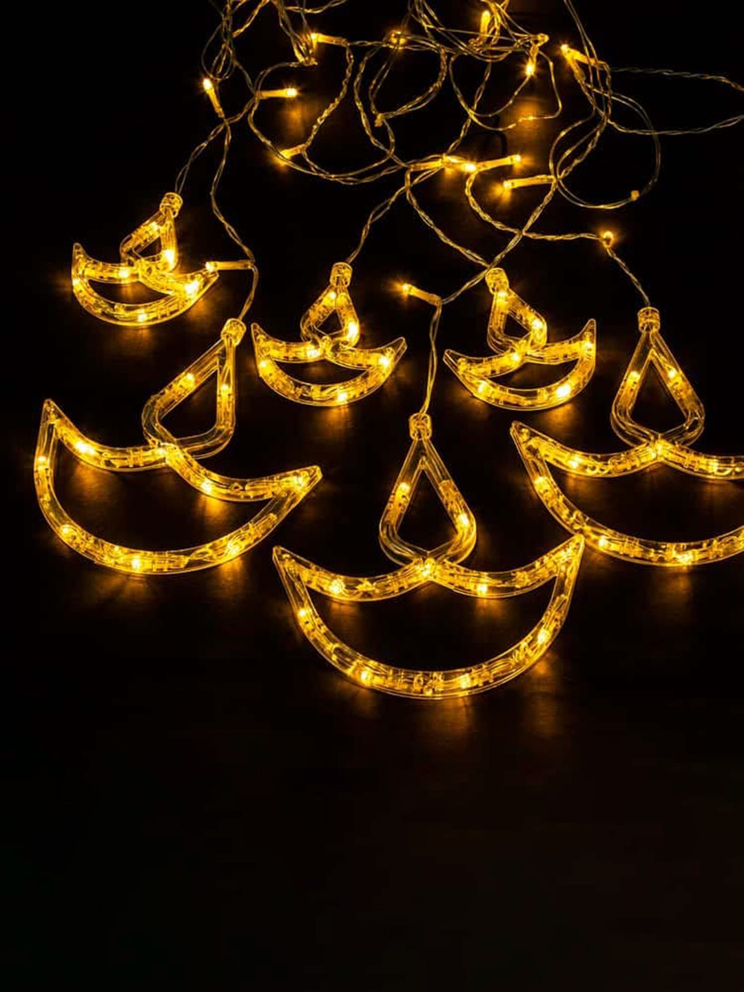 12 Hanging Diyas, 8 Flashing Modes String Lights