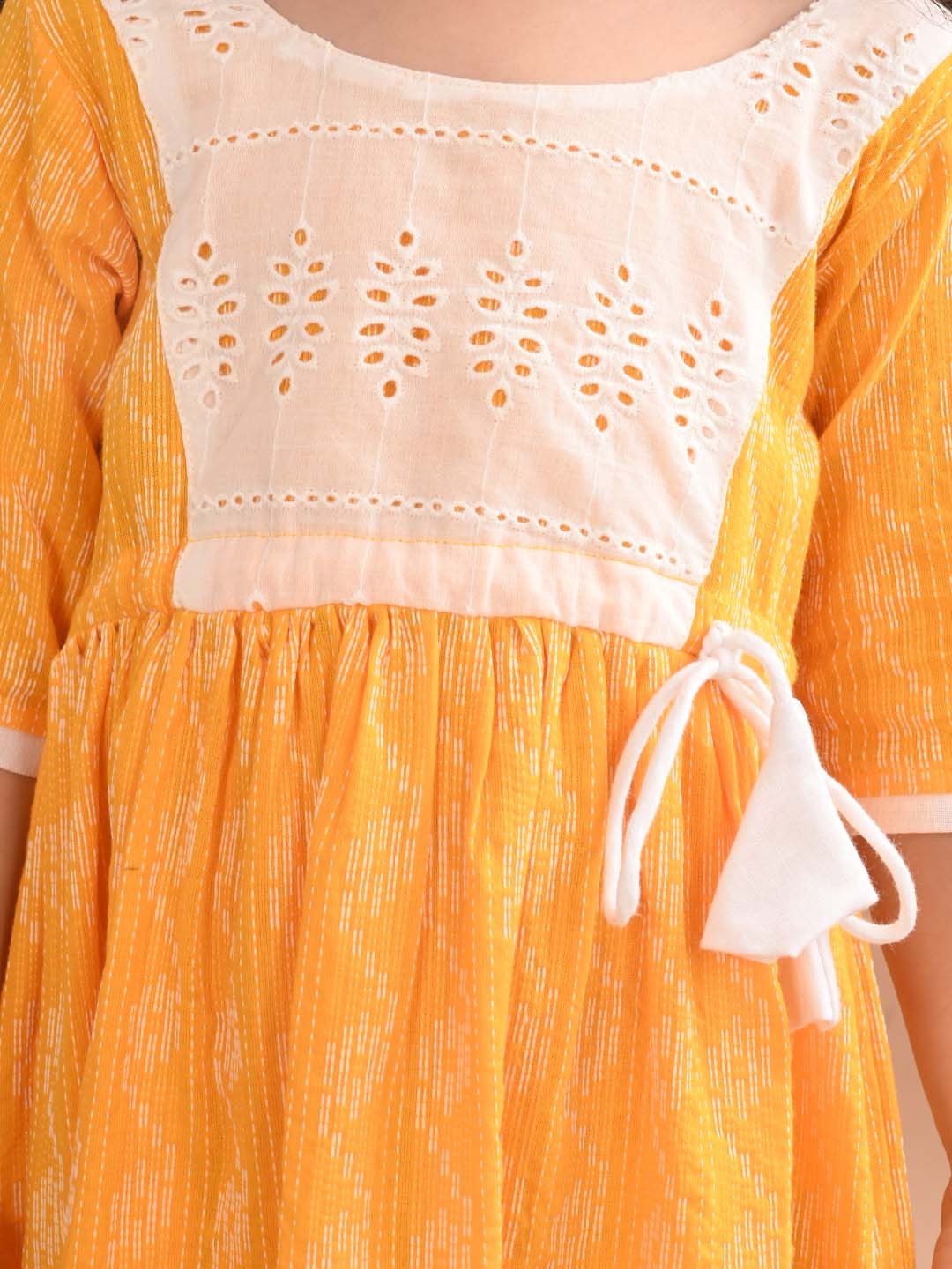 Printed Cotton A-Line Midi Dress