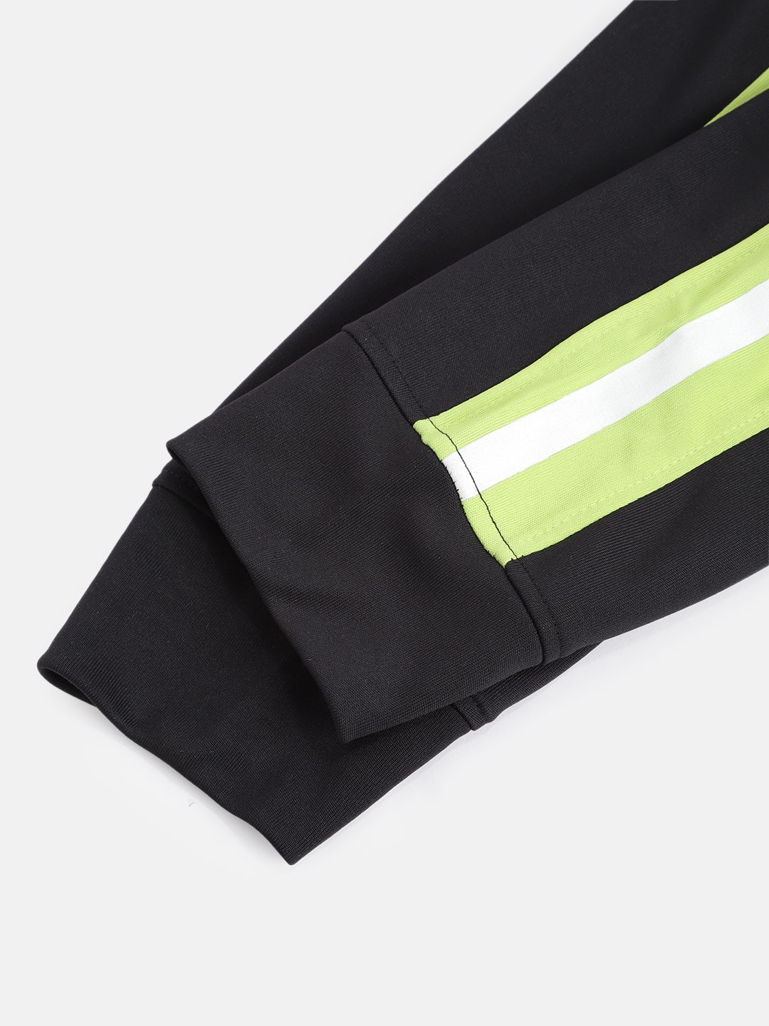 Lifestyle Boys Jet Black Rapid-Dry Colourblock Joggers