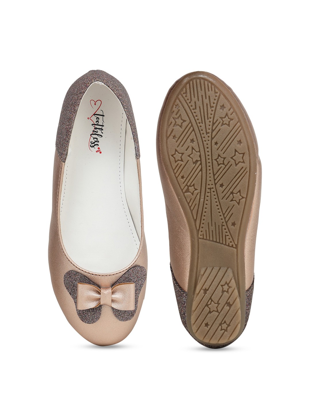 Girls Embellished Party Ballerinas With Bows