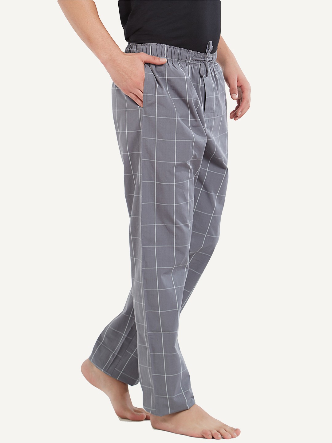 Men Super Combed Cotton Checkmate Lounge Pants XYPYJM10